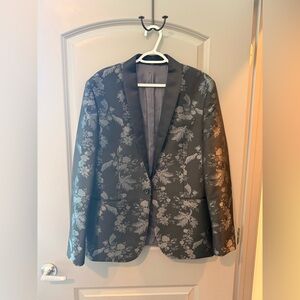 Express Black Floral Blazer